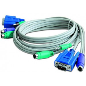 Cablu switch KVM Tastatura, Mouse, Audio Mama-Tata [Gembird CAS-241/441]